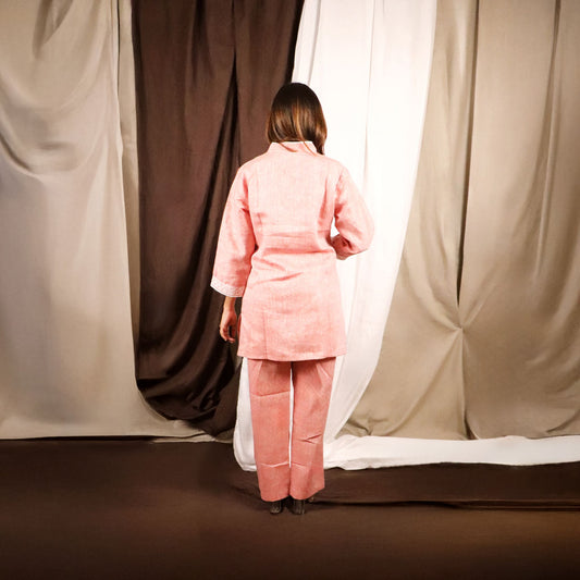 Rose Filled Linen Co-ord Set