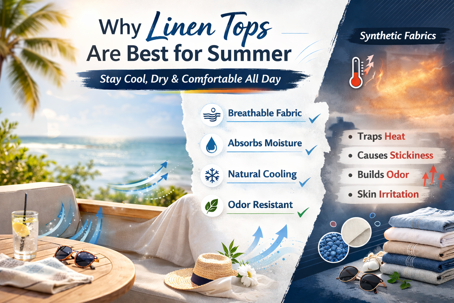 Why Linen Tops Are Better Than Synthetic Fabrics in Summer
