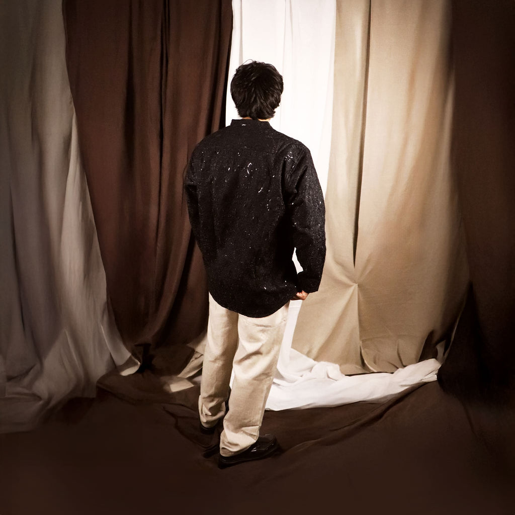 Black Short Linen Kurta