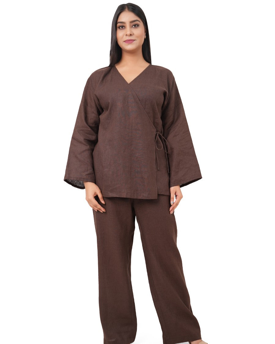 Wrap Linen Co-Ord Set | Premium Linen Co-Ord for Women – Sabr India