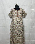 Heritage Bloom Linen Kurti