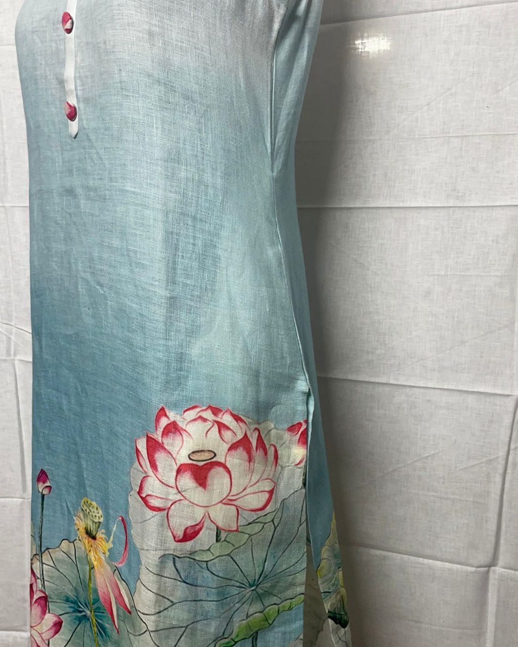Lotus Breeze Linen Kurti