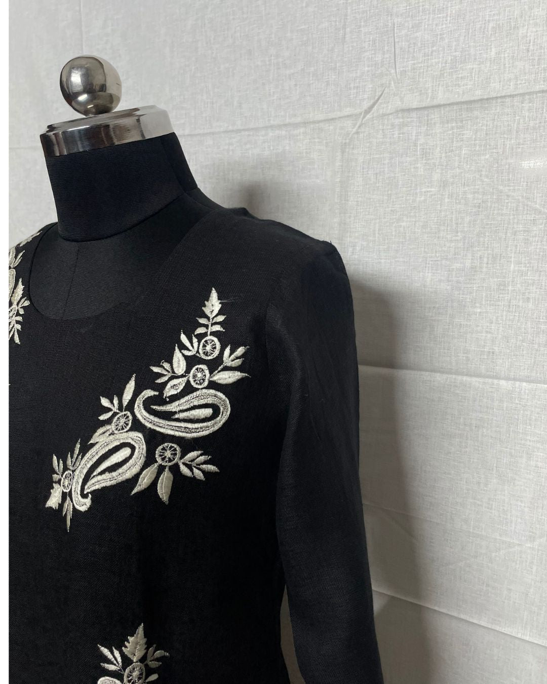 Midnight Linen Kurti