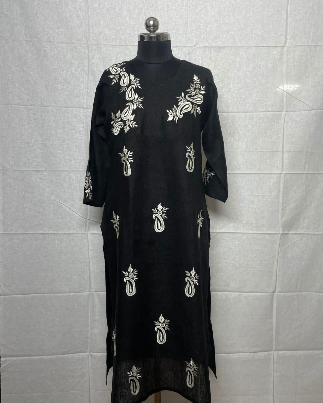 Midnight Linen Kurti