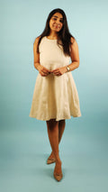 Natural Pure Linen A-Line Dress