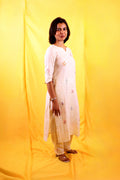 Pearl White Blossom Linen Set