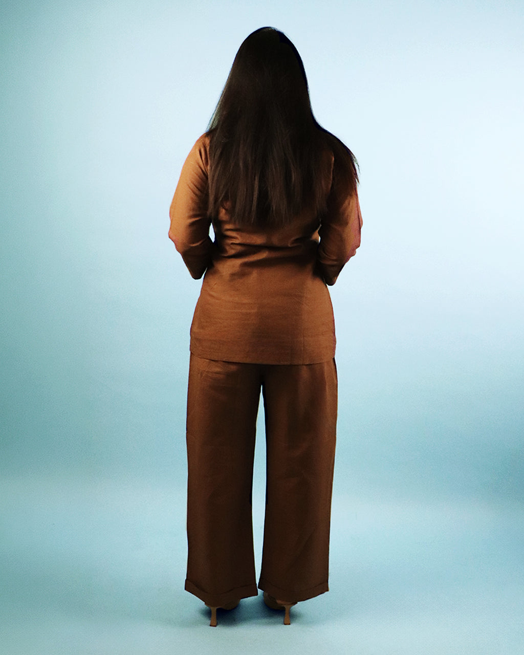 Coffee Brown Linen Co-ord Set