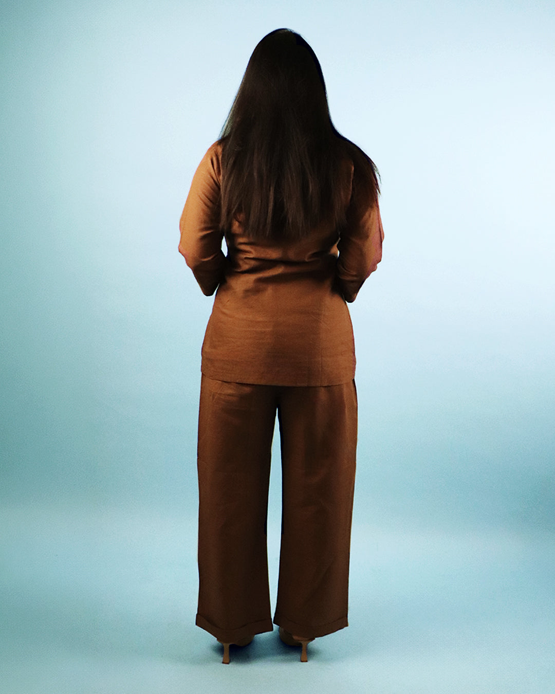 Coffee Brown Linen Co-ord Set