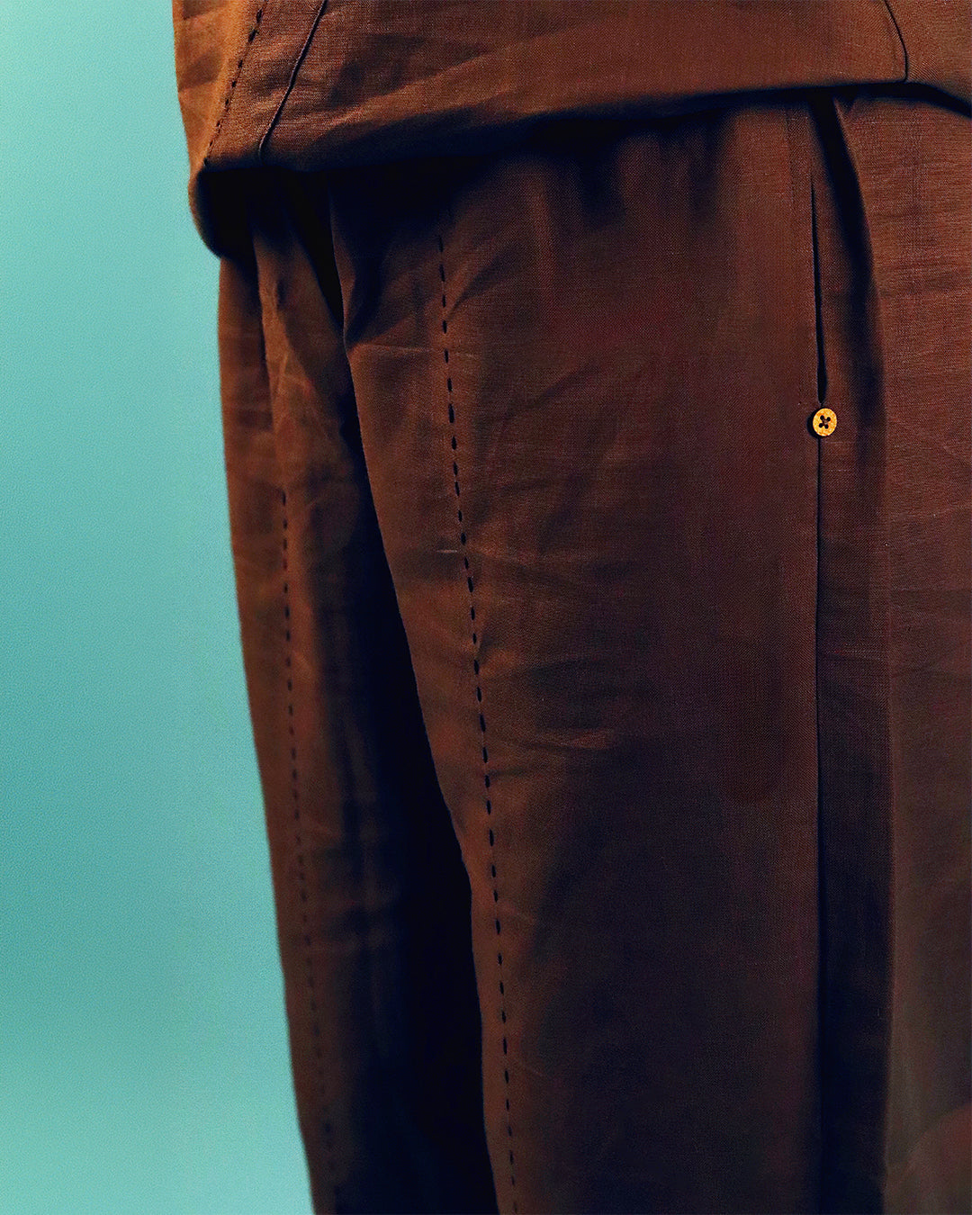 Coffee Brown Linen Co-ord Set