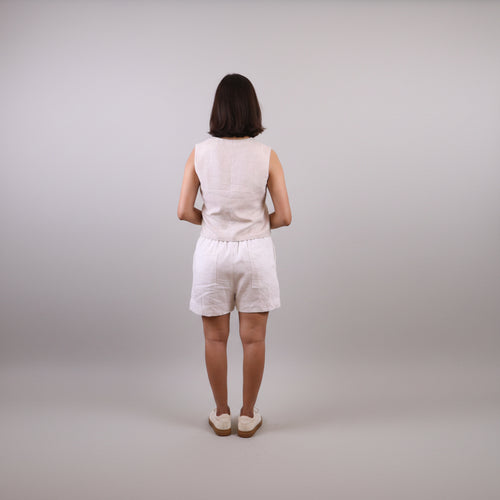 Beige Linen Waistcoat