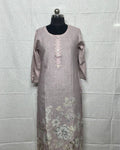 Lilac Meadow Linen Kurti
