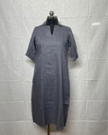 Steel Mist Pure Linen Dress