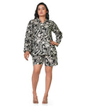 Tropical Noir Linen Co-ord Set 