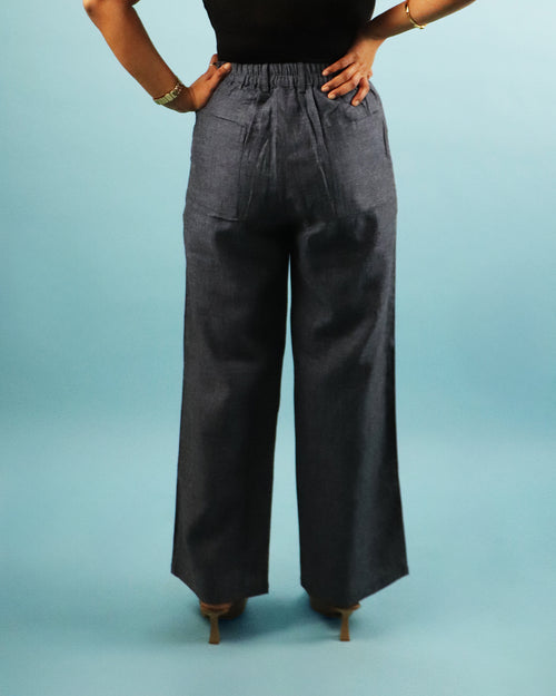 Aqua Blue Unisex Linen Pant
