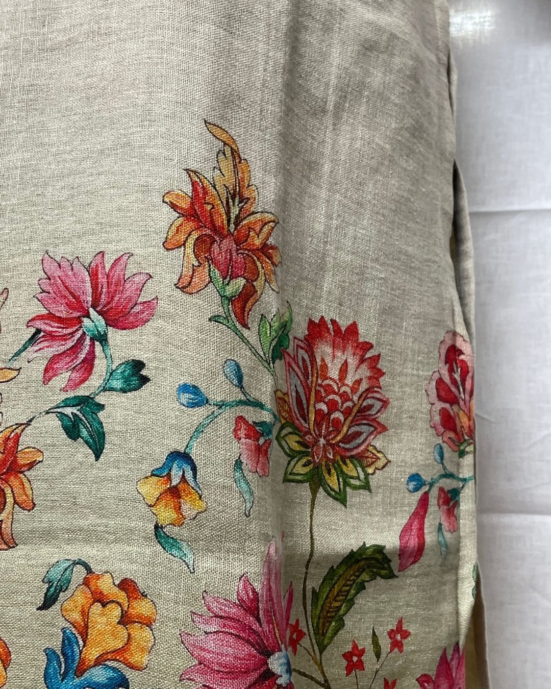 Wildflower Natural Linen Kurti
